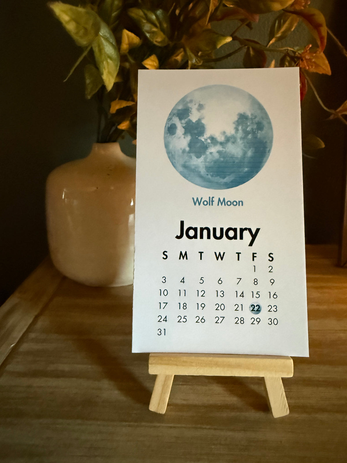 2027 Full Moon Desk Calendar