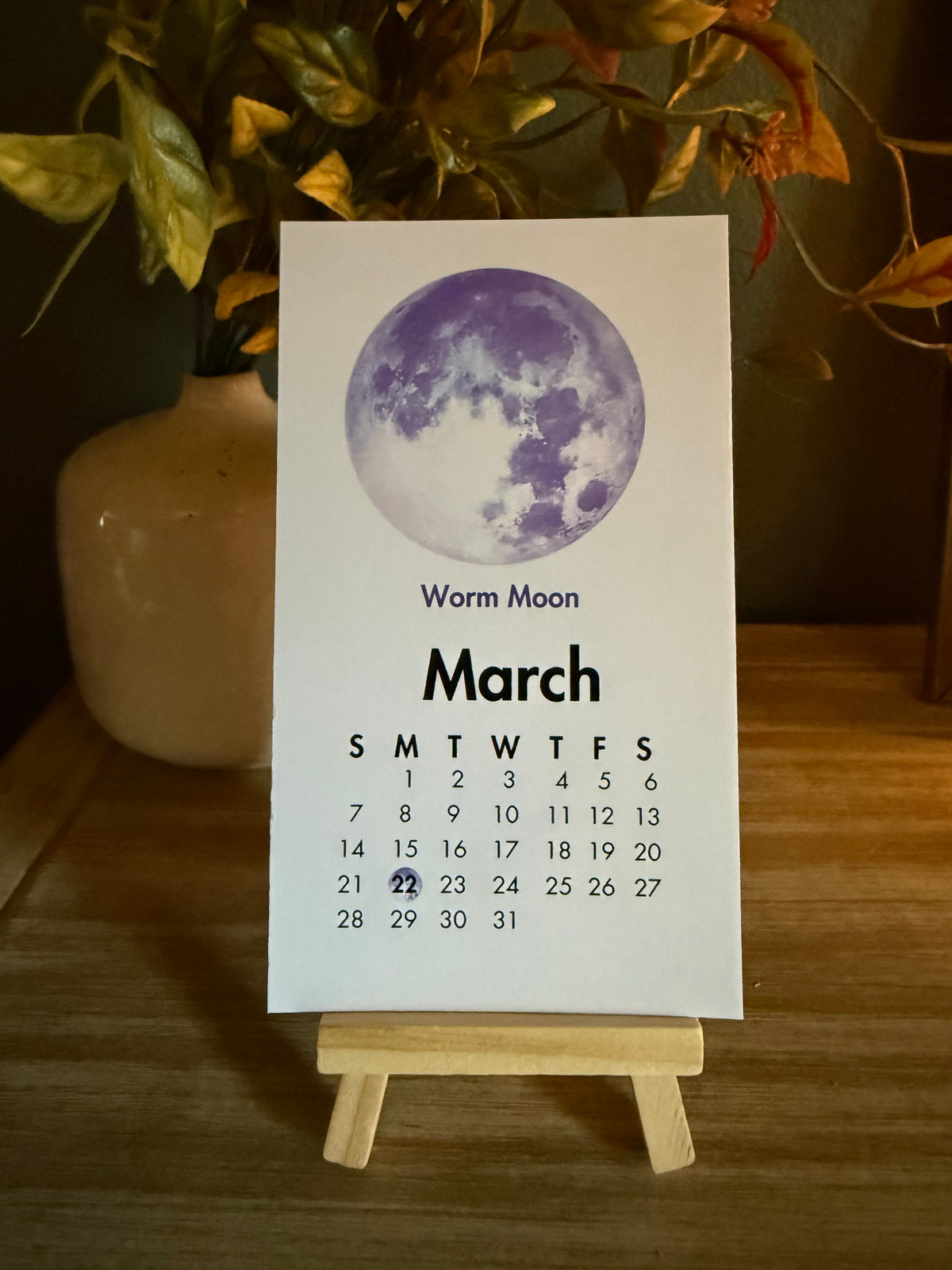2027 Full Moon Desk Calendar