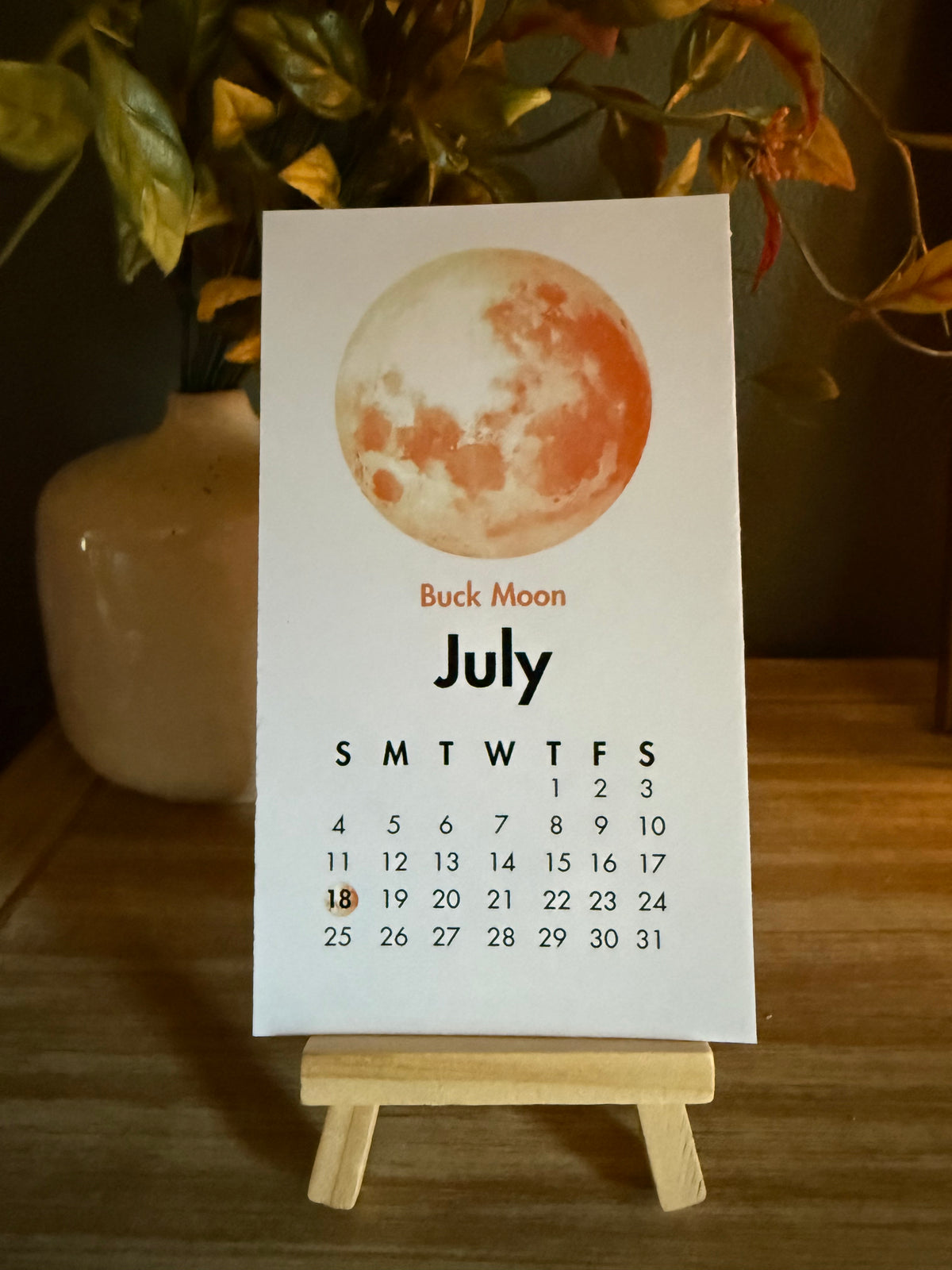 2027 Full Moon Desk Calendar